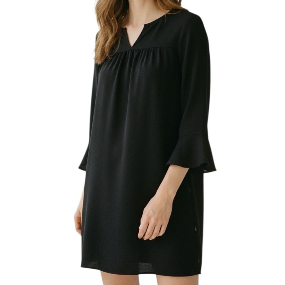 NWT MADEWELL Starland Notch Neckline Flutter Bell Sleeve Dress Size Small